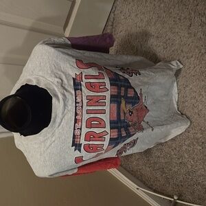 St. Louis Cardinals tshirt, size XL, red, blue, gray, vintage